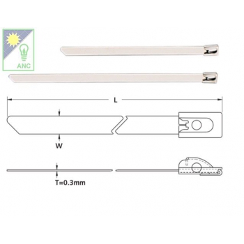 Dây Thít Inox 152x4.5mm. Model KST STB-152S
